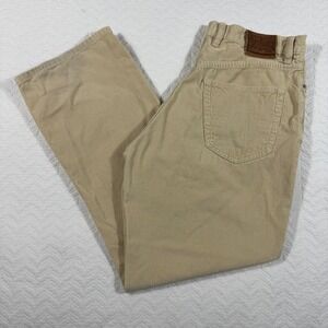 Vtg Mecca USA Corduroy Pants Tan Straight Leg Mens Size 36 (Fits 35x31)